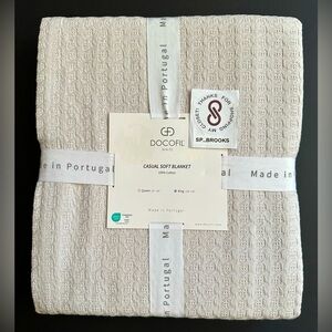 🎁Docofil White Made in Portugal Casual Soft Blanket - Gray - King Size - Cotton